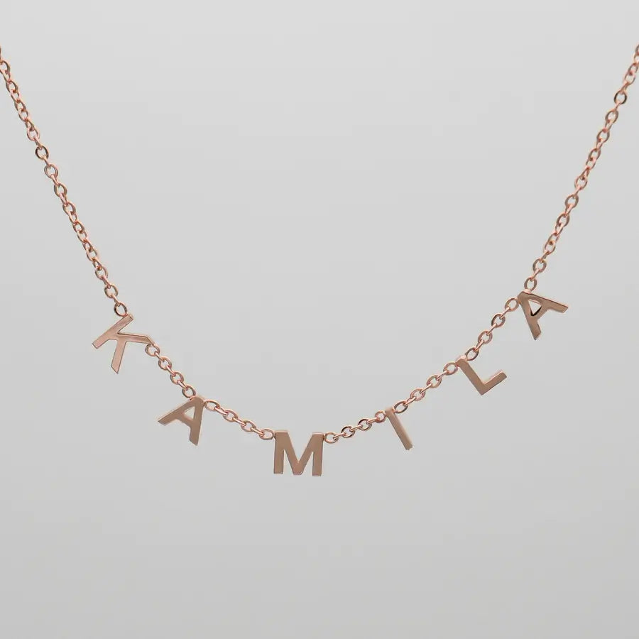 Classic Suspended Custom Name Necklace