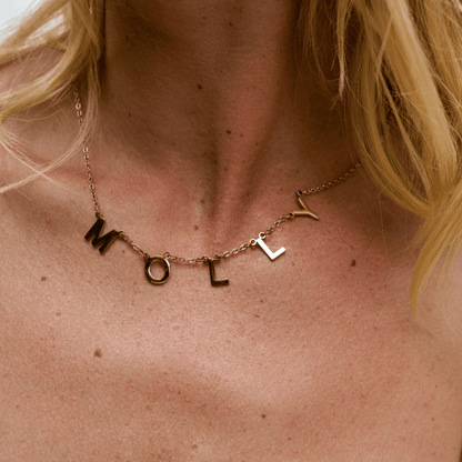 Classic Suspended Custom Name Necklace